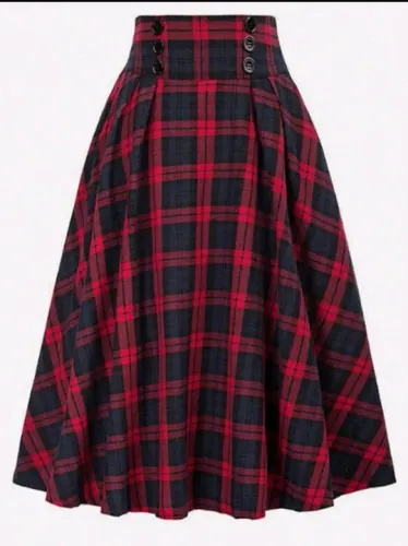 Saia xadrez só essas duas cores 