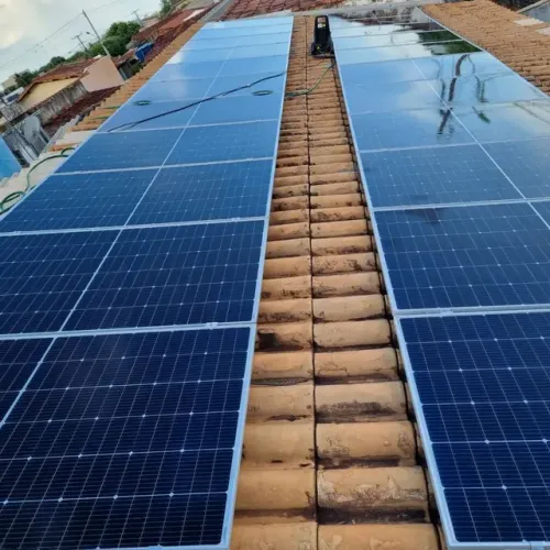 Limpeza de placa solar 