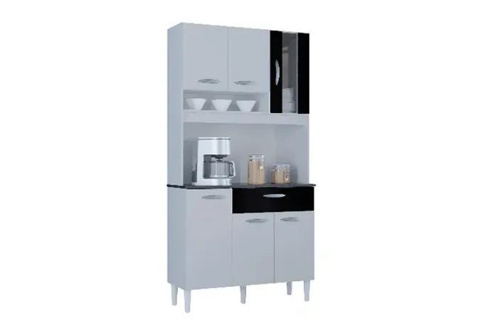 Promoção! Cozinha Coral Branco.Preto Até 12x - Frete Grátis