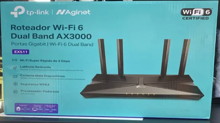 Roteador Wireless Tp-link Ex511 Wi-fi 6 Gigabit Ax3000 Loja Coimbra Computadores Entrega