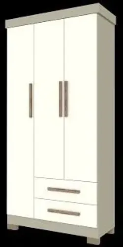 O Roupeiro Lazio com 3 portas atende a todos com pequenos espaços,