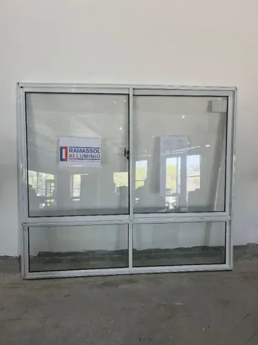 Janela Vitro 2 Folhas Alumínio Branco 1,40x1,60 M