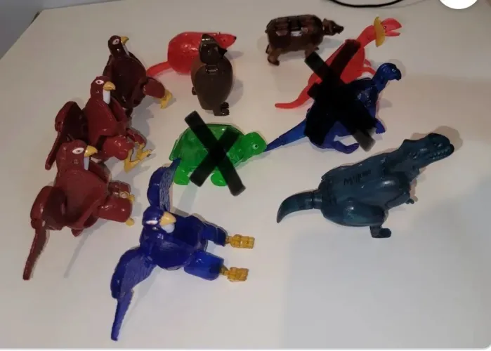 8 bonecos revista recreio, 37,00 a unidade, ler descrição!!!