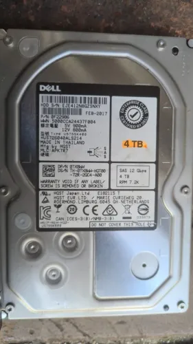 hd dell 4tb sas 12gb 7.2k pn 0tx8mw