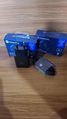 Carregador Turbo Motorola 50 Duo + Cabo USB-C