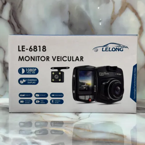 Câmera veicular com monitor + câmera de ré 