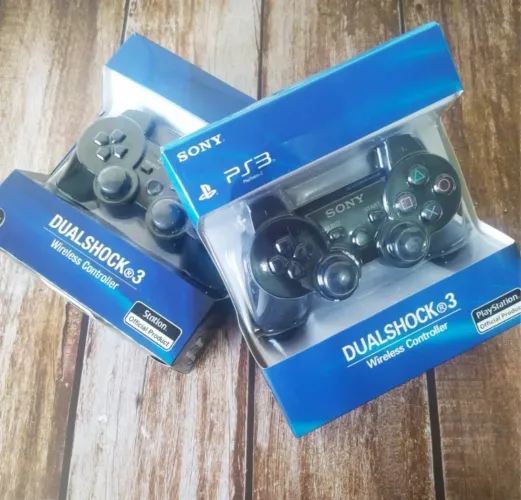 Controle PS3 DualShock 3 Wireless para preto Black 