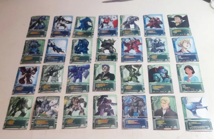 Cartas de coleção do anime Mobile Suit Gundam 