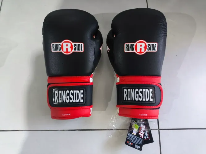 Luvas de boxe Ringside couro Natural nova