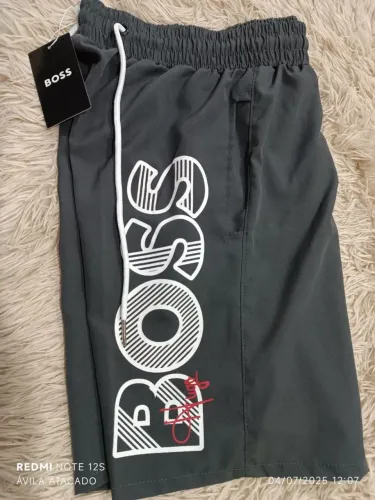 Shorts BOSS Masculino Cinza - Novo