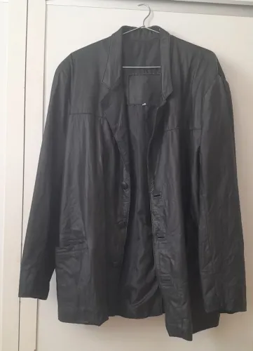 Blazer preto couro legítimo