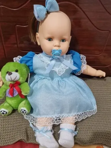 Boneca meu bebe azul
