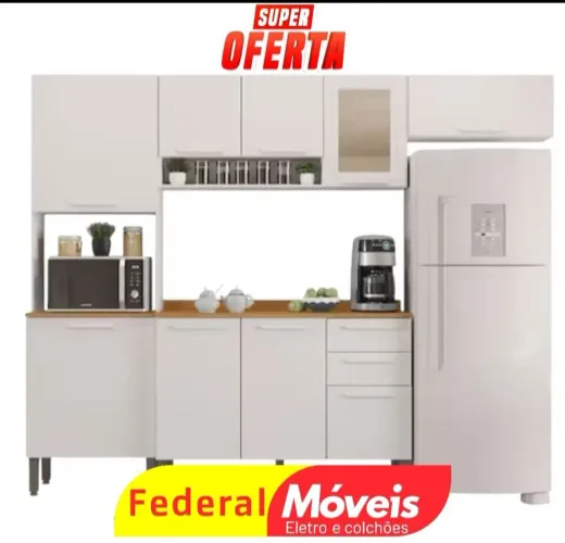 Armário para Cozinha Completo 2,48cm - Novo e Super Versátil!
