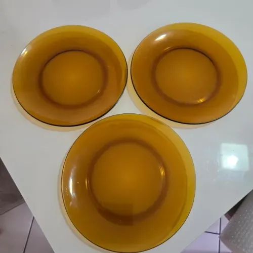 Prato Duralex Cor Ambar - Usado