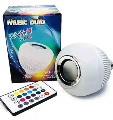 Lâmpada music bulb party ball wj-l2 led bluetooth música caixa de som com controle remoto