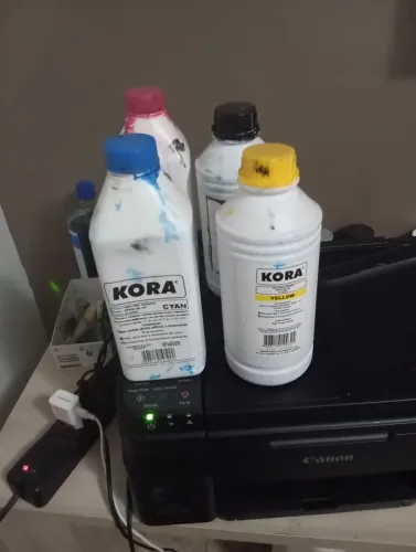 Kit de Tinta para Impressora KORA - Cyan, Yellow e Magenta