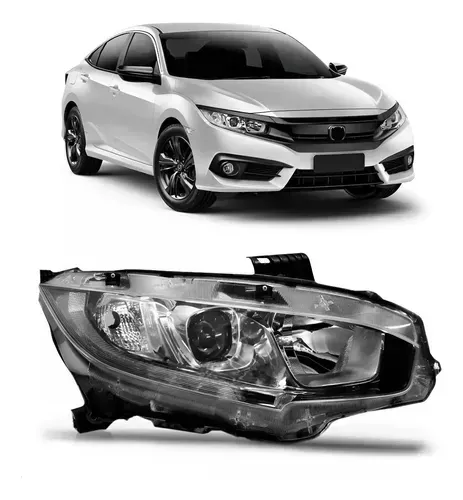 Farol Civic G10 Com Led 2017 2018 2019 2020 2021 Direito