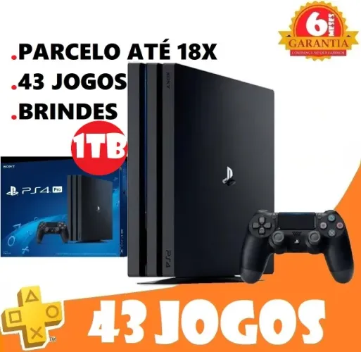 PS4 PRO 4K + BRINDES + 43 JOGOS DIGITAIS LOJA FÍSICA EM BELO HORIZONTE