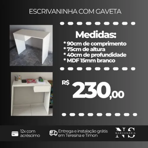 mesa com 1 gaveta