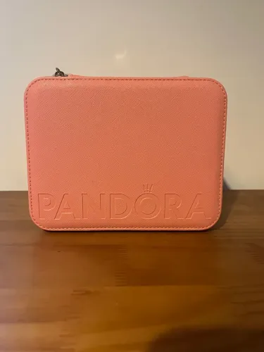 Estojo Pandora Rosa Original Porta-Joias de Viagem - Novo | Com Espelho