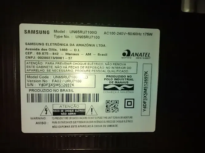 TV SAMSUNG UN65RU7100G