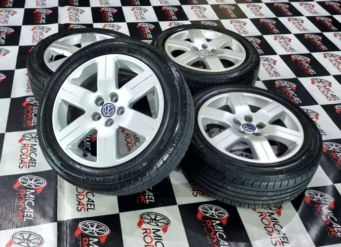 Jogo de Rodas 16" Volkswagen Bora 5x100 Originais + Pneus 195/55