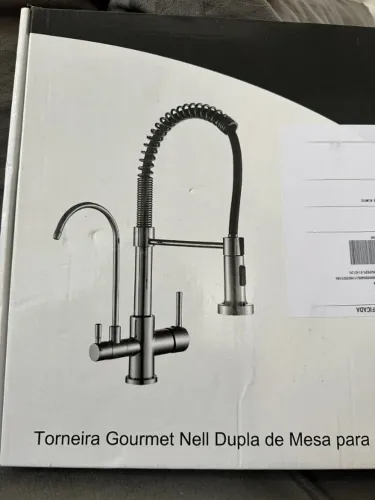 Torneira para Cozinha Gourmet de Mesa Dupla Nell