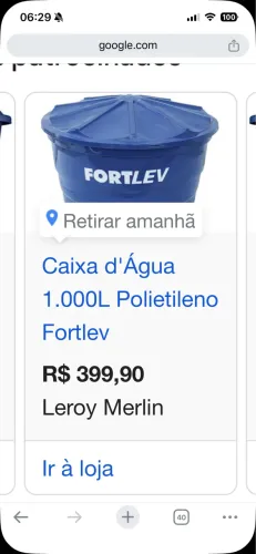 Caixa de água 1000 litros 