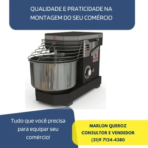 Amassadeira Espiral Braesi 5 KG 10 Velocidades
