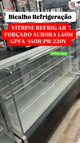 VITRINE REFRIG AR FORÇADO AURORRA 1.40M NOVA