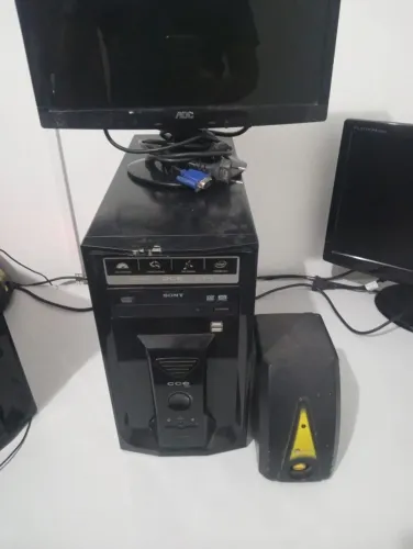 COMPUTADOR PC INTEL MONITOR ESTABILIZADOR INTERNET ESTUDOS E PADARIAS ESCRITORIOS BARATO
