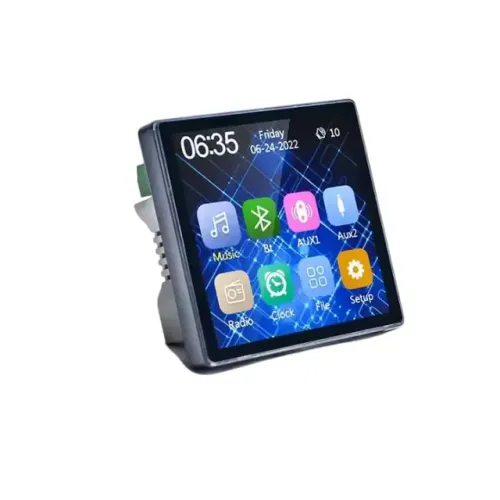 Amplificador Touch Parede Bluetooth Som Preto 2x 25w