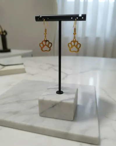 Brinco Feminino Dourado Patinha Pet