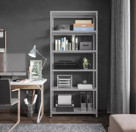 Estante de Aço Cinza para Organização 1980x920x300