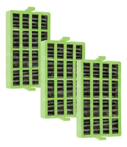Kit 3 Filtro Antiodor Para Geladeira Consul Brastemp Crm34 Crm33 BRH85 BRH86 BRM49 BRM50