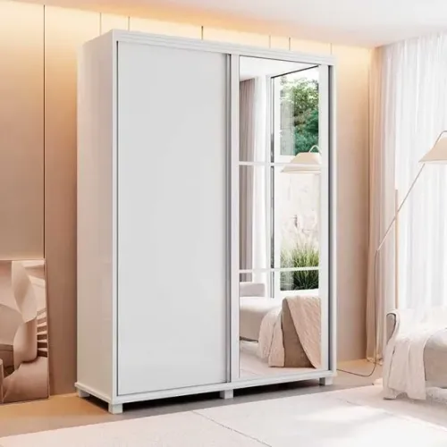 Guarda Roupa 2 Portas 4 Gavetas Com Espelho 100% MDF Varios modelos
