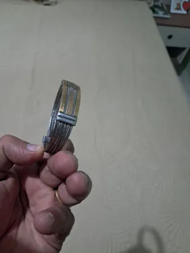 Bracelete Aço e Ouro 18k