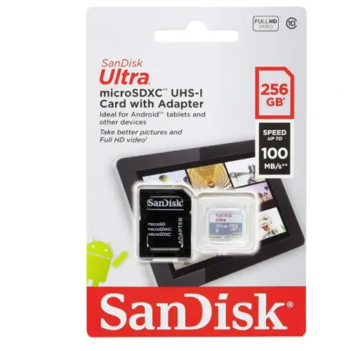 Cartão De Memória Micro Sd Classe 10 256gb Sandisk Ultra