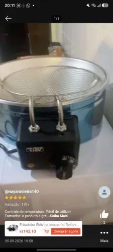 Fritadeira elétrica 5L