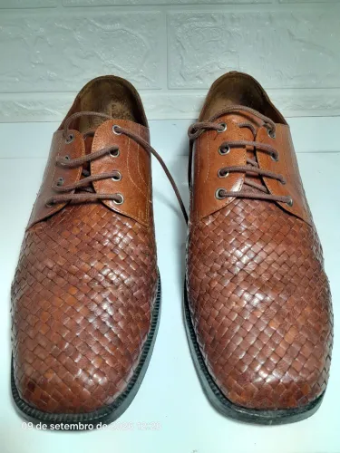 Sapato masculino couro havana usado
