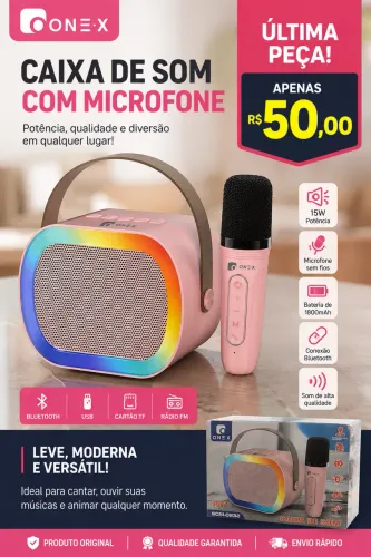 ? CAIXA DE SOM BLUETOOTH COM MICROFONE SEM FIO ? 