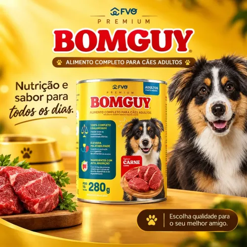 alimento úmido bomguy sabor carne 280g