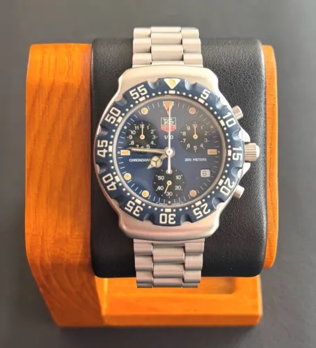 Tag Heuer fórmula 1 cronógrafo azul vintage  - Estado raro de conservação!  