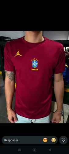 camisa do brasil vermelha unisex