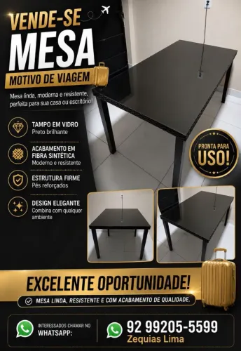 Motivo Viagem - mesa linda. Ideal pra sala de jantar, ou até mesmo ambiente comercial.