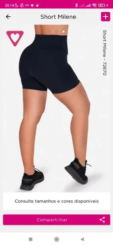 Short Milene tamanho M romance favorita