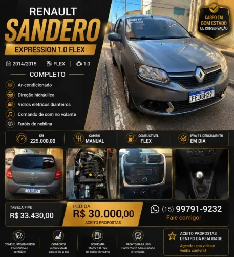 Renault Sandero Expression Hi-power 1.0 16V 5P 2015