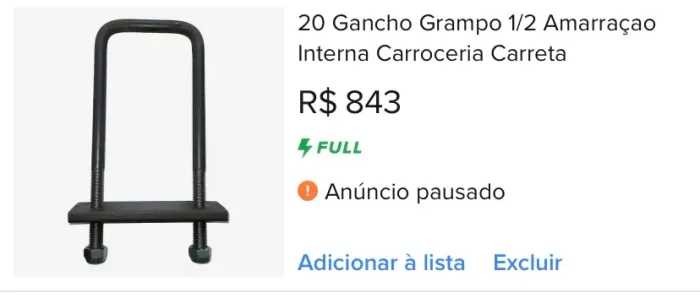 20 gancho de amarração interna de carroceria de carreta