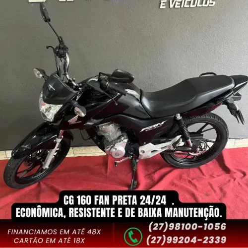 CG 160 FAN preta 24/24, Única dona, Ágil e muito econômica