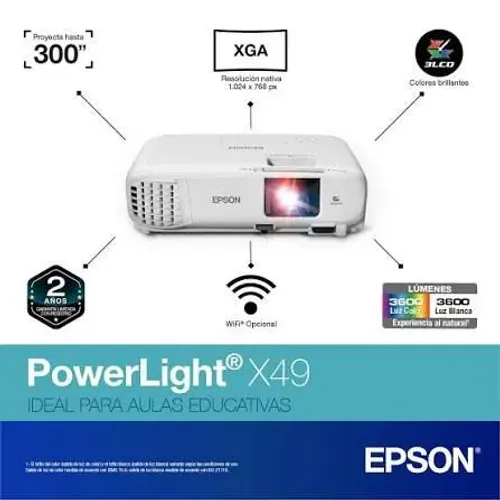 Projetor Epson x49 3600 lumens ( produto novo ) sem uso !